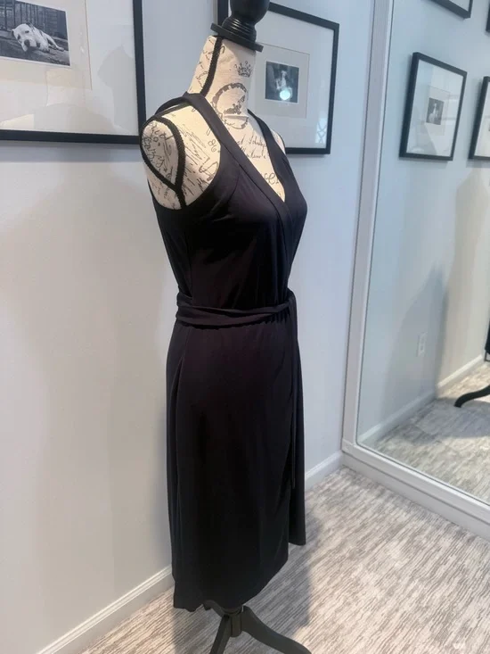 Ann Taylor Navy Blue Wrap dress NEW WITH TAGS - Picture 2 of 6